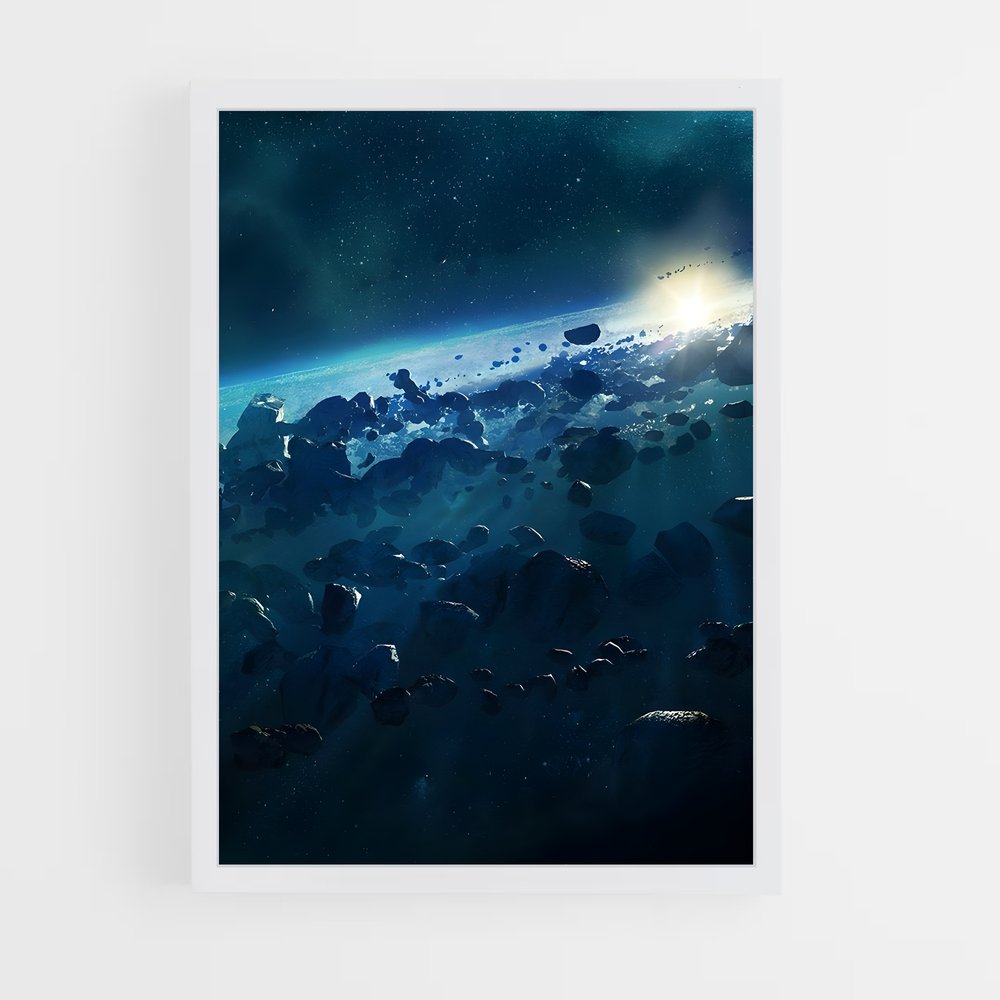 Poster Ceinture d'Astéroïdes – affiche Système solaire (vue 3)